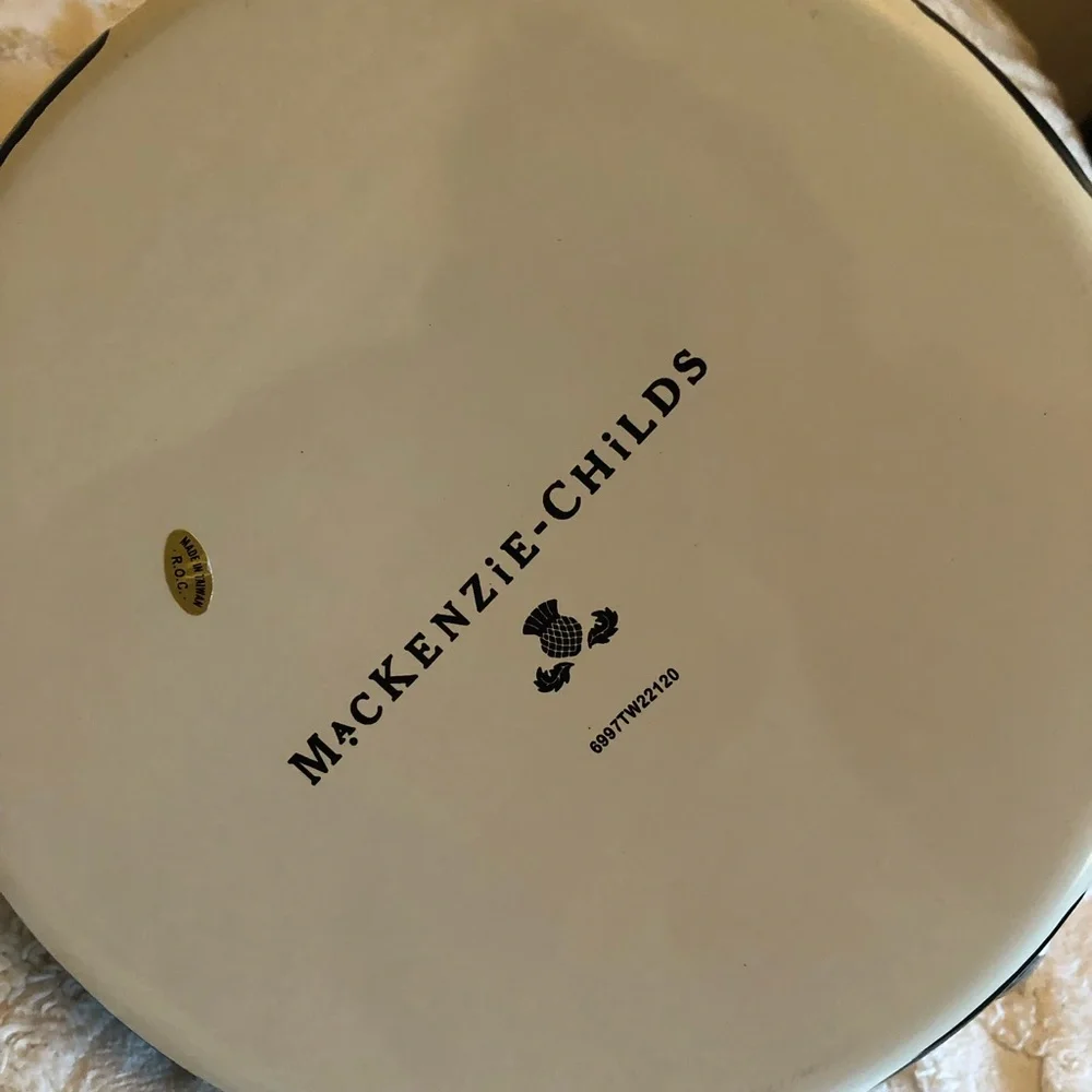 MacKenzie-Childs Black and White Checkered Teapot Kettle with Red Knob, 3qt - Picture 2 of 7